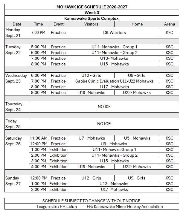 Schedule 26-27