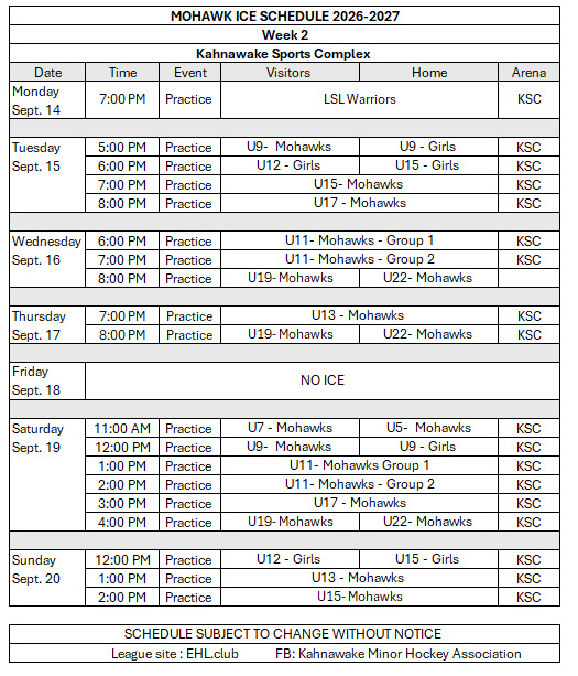 Schedule 26-27